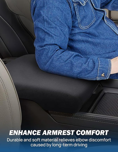 JOYTUTUS Center Console Cover Compatible with 2013-2025 Ram 1500 2500 3500, Neoprene Arm Rest Armrest Cover for Car, Middle Console Cover Lid