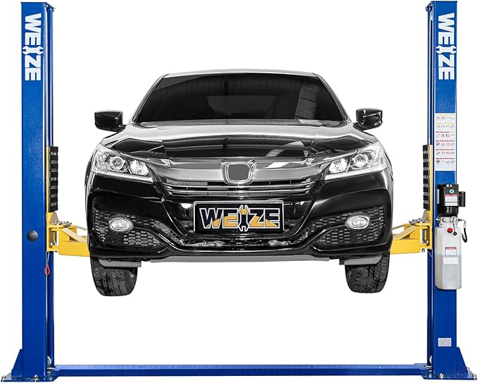 WEIZE 11000lbs Two Post Lift Auto Lift 2-Post Lift Car Lift Auto Lift 2 Post Lift Truck Clear Floor Hoist