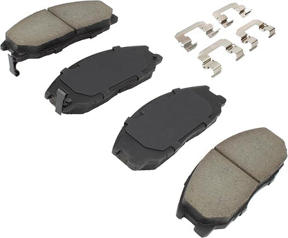 Premium Semi-Metallic Front Brake Pads (1001-0864M) Compatible with Hyundai Santa Fe 2006-2001, XG300 2001, XG350 2003-2002, Kia Sedona 2005-2003, Sorento 2009-2003