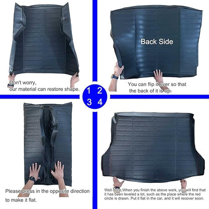 KELCSEECS Cargo Liner Custom for 2022 2023 2024 Hyundai Ioniq 5 & Ioniq 5 N 2025 Fit Cargo Mat Floor Mat Trunk Mat Hyundai Ioniq 5 All Weather Trunk Liner Black Accessories