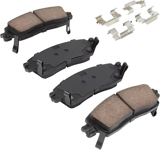Premium Semi-Metallic Rear Brake Pads (1001-0883M) Compatible with 2002-2019 Buick/Cadillac/Chevrolet/GMC (Acadia Limited/Ascender/Enclave/Envoy/Outlook/Rainier/SSR/Trailblazer & More)