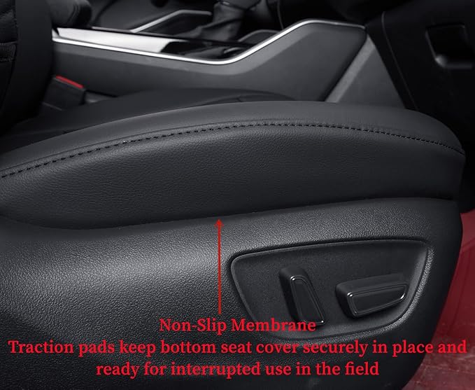 coverdream Camry Seat Covers Custom Fit for 2018-2024 Toyota Camry L LE SE SE Nightshade,Full Coverage Waterproof Leatherette Car Seat Protector (Full Set,Black)
