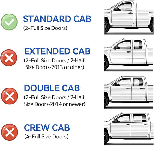 Window Visors Rain Guards for 1997-2003 Ford F150 Standard Cab, Out-Channel Window Vent Wind Deflectors Visors Shades for 1997-1999 F250, 2004 F-150 Heritage Regular Cab, 2PCS