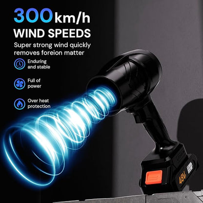 Turbodry 13000RPM Cordless Car Dryer & Turboglass Blower – Dual Batteries, Fast Charging, Lightweight Air Blower for Patio Lawn Care Blowing Leaves Dust Snow Cleaning Camping Automotive