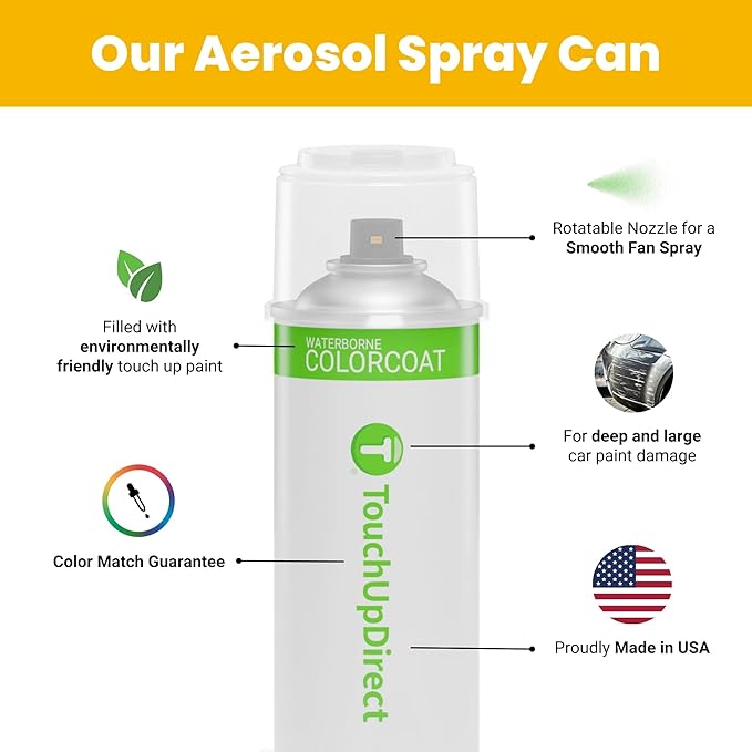 TouchUpDirect 040 Super White Compatible with Toyota Exact Match Touch Up Paint Aerosol - Platinum Kit