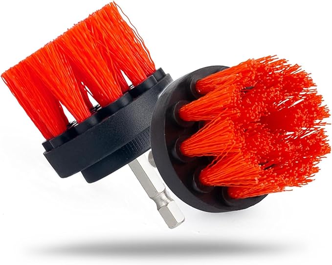 Maxshine M8 Medium-Duty Upholstery Carpet Brush with Drill Attachment - Removes and Scrubs Grime, Stains, and Spots from All Types of Upholstery and Carpets in Leather and Fabric (2")