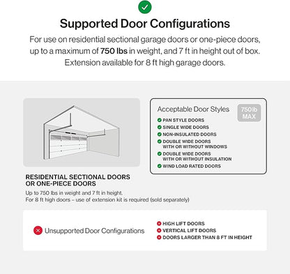 Genie SilentMax 1000 Garage Door Opener - Ultra-Quiet Belt Drive - Includes two 3-Button Pre-Programmed Remotes, Wall Console, Wireless Keypad, Safe T-Beams - Model 3042-TKH, 140V DC Motor