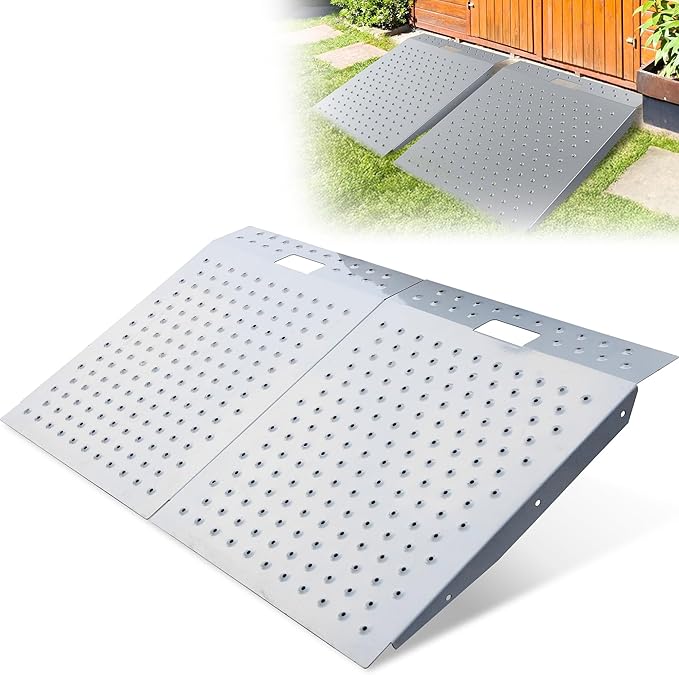 Shed Ramp 2PC, Loading Ramp for Riding Mower, 29" L x48 W, 1500 lbs Capacity, Shed Storage Ramps for Sheds, Garages, Barns, ATV, Lawnmower, Golf Cart, Sturdy Anti-Slip Ramps