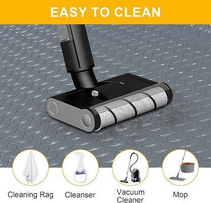 8x20 FT Garage Floor Mat, 2.8mm Thickened Flooring Roll Diamond Plate PVC Rubber Trailer Mat with 20Pcs Tapes, Non-Slip Floor Protector Mat for Garage, Warehouse, Gyms, Trailer, Gray