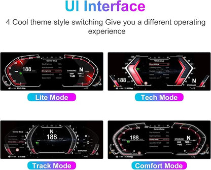 Speedometer Instrument for BMW E60 E61 E63 E64 2003-2009 CCC CIC, 12.3 inch Linux System Original Car Display Digital Cluster Dashboard Screen with Panel