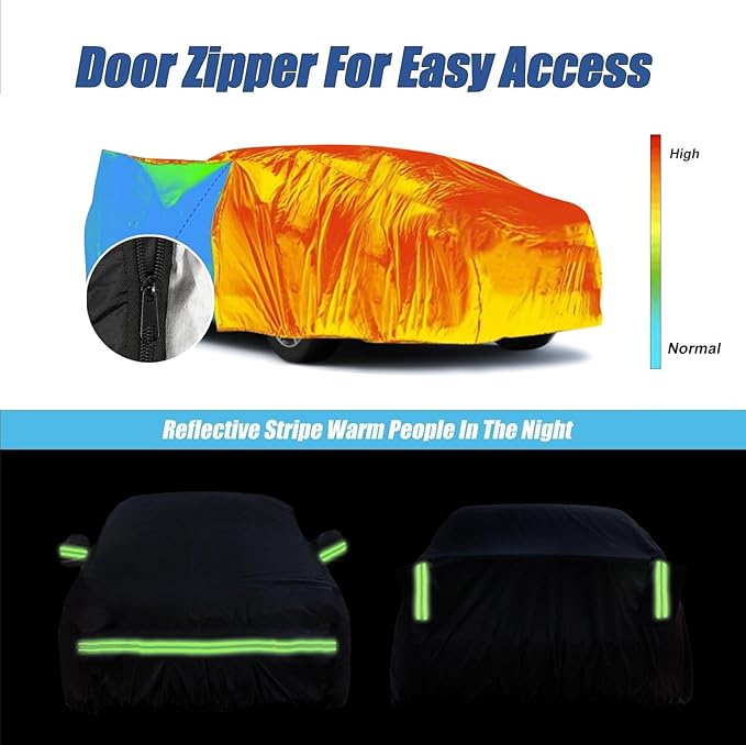 Waterproof Car Covers for 2008-2025 Dodge Challenger(Black) Custom Heavy Duty Waterproof All Weather Protection Outdoor