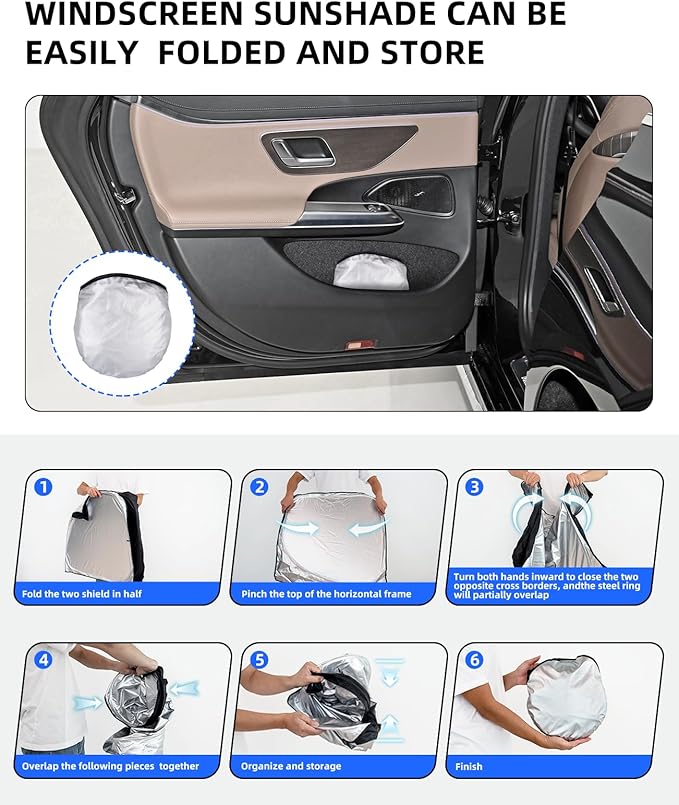 for Ford Explorer 2024 Windshield Sun Shade Window Sunshade fit for Ford Explorer 2023 2022 2021 2020 Thicken 4-Layer Windshield Cover Sun Visor Protector Block UV Rays Car Accessories