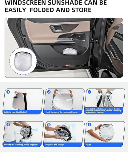 for Ford Explorer 2024 Windshield Sun Shade Window Sunshade fit for Ford Explorer 2023 2022 2021 2020 Thicken 4-Layer Windshield Cover Sun Visor Protector Block UV Rays Car Accessories