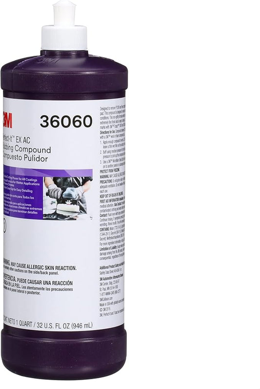 Perfect-It Perfect-It EX AC Rubbing Compound, 36060, Fast Cutting, High Performing, 1 qt (32 fl oz)