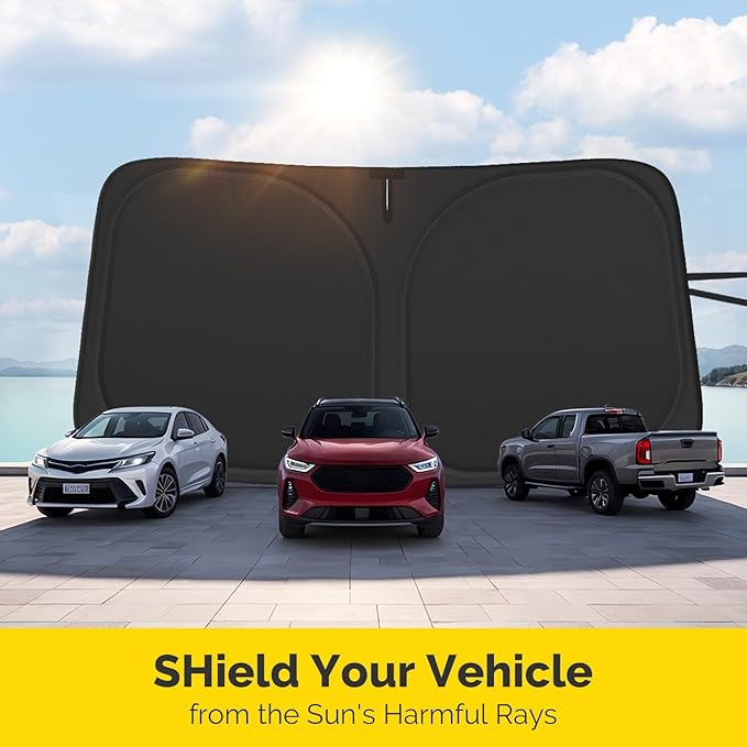 Car Windshield Sun Shade Compatible with 2019 2020 2021 2022 2023 2024 2025 Subaru Forester Accessories Sunshade Custom for Forester Crossover, Base, Premium, Sport, Limited Foldable Sun Visor