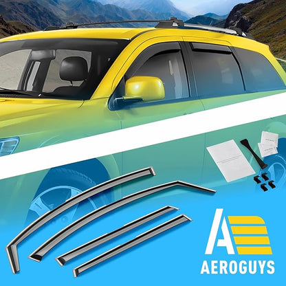 Extra Durable Window Deflectors in-Channel Window Visors Rain Guards Fit for Dodge Journey 2009-2020, Sun Visors, Wind Vent for Shades, Exterior Car Accessories - 4 pcs. AG0897