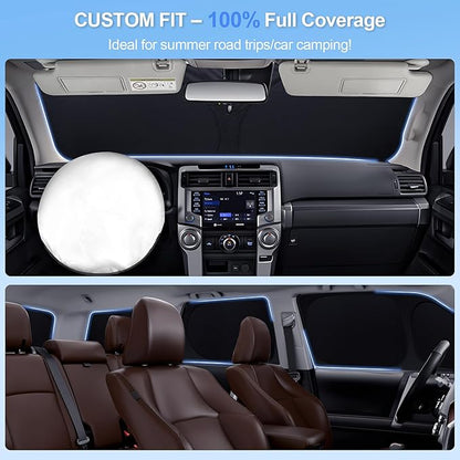 6pcs Car Window Shades for Nissan Kicks 2018-2024 Accessories,Windshield Side Rear Full Sunshade,Sun Visor UV Blocking, Privacy Protection and Blackout for Camping Outdoor