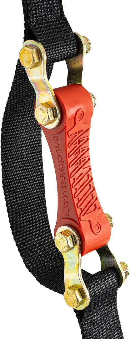 Ratchet Strap, 7’ x 1.5" Shock Absorbing Heavy Duty Tie Downs for Cargo, 1,000 LB WLL / 3,000 LB Break Strength, 2-Pack