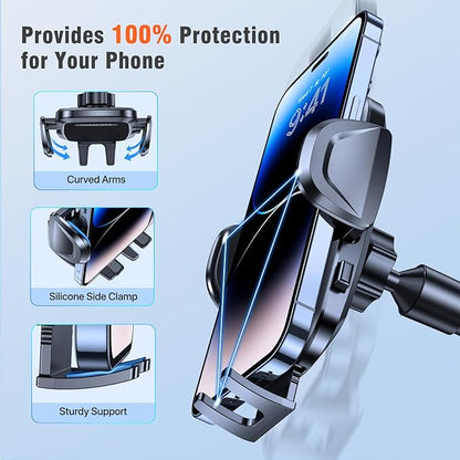 Miracase Cup Holder Phone Mount - Universal Gooseneck Adjustable Car Cell Phone Mount for iPhone, Samsung, Google and All 4.0-7.2 inches Smartphones