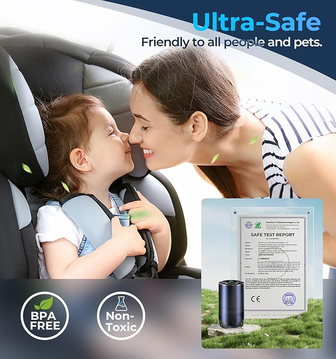 【Smart Misting Freshener·AI Auto On/Off】AREDAN Essential Oil Car Air Diffuser｜Wireless Battery Powered｜Long-Lasting Scent｜Ultra-Quiet｜Romantic Star Projection｜Home & Car Use｜Ideal Gift
