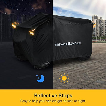 NEVERLAND ATV Cover Waterproof Heavy Duty 4 Wheeler Cover Quad Cover All Season Weather Proof Outdoor UV Protection for Polaris Yamaha Suzuki Honda (Black XLarge)