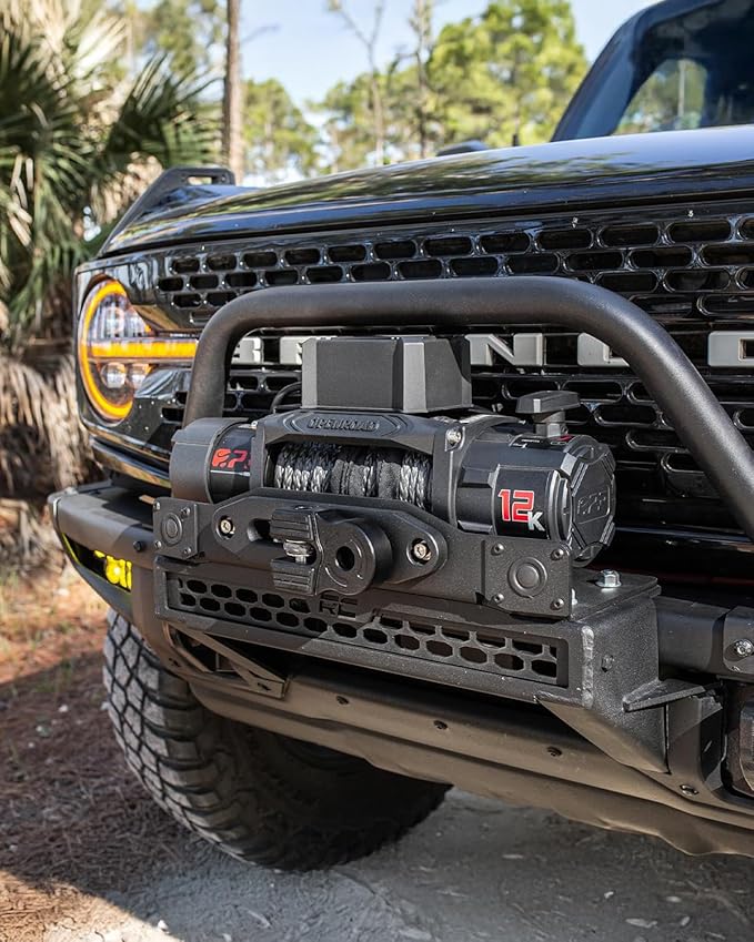 OPENROAD 13500 lb Recovery Winch with Synthetic Rope and 2 Wireless Remotes - IP68 Waterproof 12V Electric Winch for Jeep, SUV, Truck & Trailer - Panther Series 3S