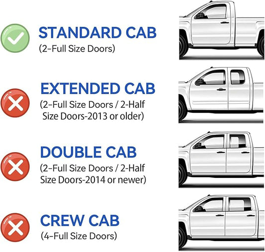 Window Visors Rain Guards for 2002-2008 Dodge Ram 1500 Regular Cab, Out-Channel Window Vent Wind Deflectors Visors Shades for 2003-2009 Ram 2500 3500 Standard Cab
