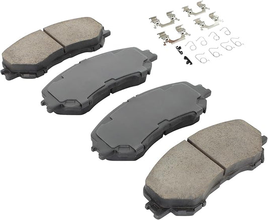 Premium Ceramic Front Brake Pads (1001-1737C) Replacement for Nissan Qashqai 2023-2017, Rogue 2020-2014, Rogue Sport 2022-2017, X-Trail 2018-2017