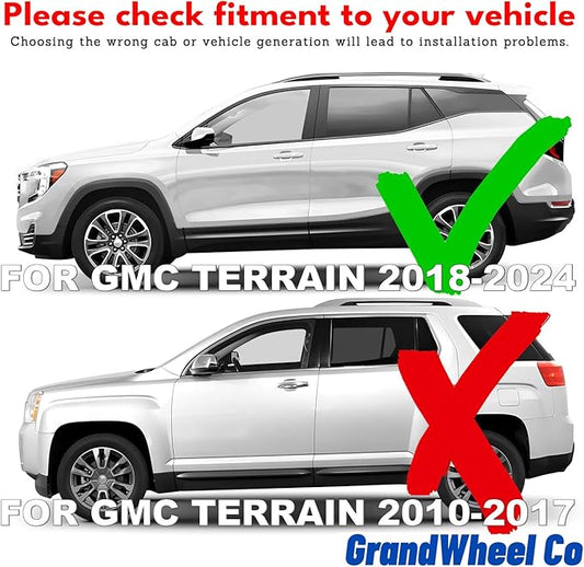 Window Deflectors Smoke Tinted in-Channel Side Window Vent Visor Deflectors Rain Guards Compatible with Terrain 2018-2024 - 4pcs. GW0880