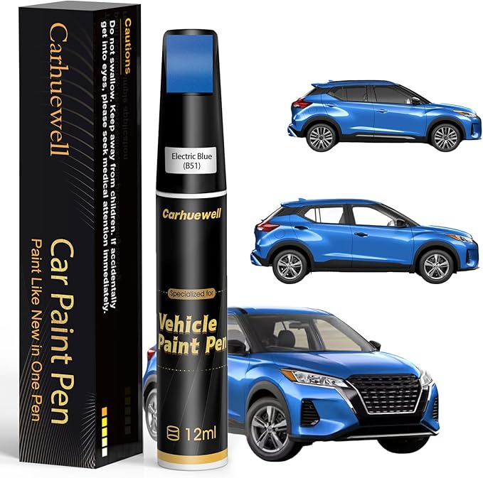 Electric Blue(B51) Touch Up Paint Compatible with Nissan, Exact Match Car Paint Pen Automotive Scratch Repair Remover Kit Quick & Easy Solution for Vehile Chips and Nicks