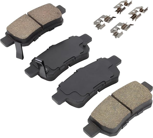 Premium Ceramic Rear Brake Pads (1001-1088C) Compatible with Honda Odyssey 2005-2010