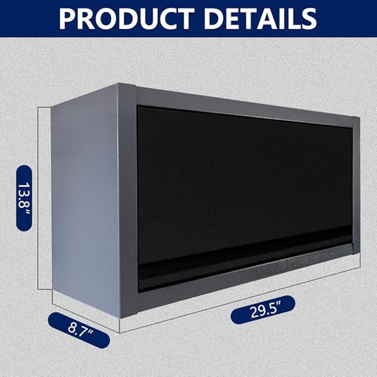 JZD Metal Hanging Upper Tool Storage Cabinets,Wall Mounted Garage Chest