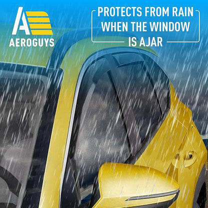 Extra Durable Window Deflectors in-Channel Window Visors Rain Guards Fit for Hyundai Tucson 2022-2025, Sun Visors, Wind Vent for Shades, Exterior Car Accessories - 4pcs. AG0943