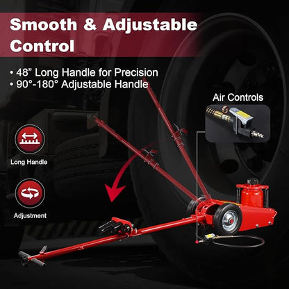 Stark USA Heavy Duty 35-Ton Air Hydraulic Floor Jack for Trucks (70,000lbs) Capacity Service Floor Jack Repair Lifting Tool Shop Air Lift Truck