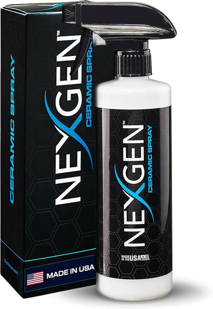 Nexgen Ceramic Spray Silicon Dioxide — Easy to Apply, Ceramic Coating Spray for Cars — Professional-Grade Protective Sealant Polish for Cars, RVs, Motorcycles, Boats, and ATVs — 16oz