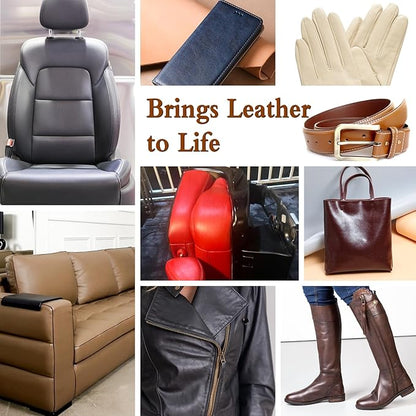 Leather Stains and Dye Liquid Red Recoloring Balm Dashboard Fabric Sneaker Shoes Boots Jacket Bag Purse Vinyl Acrylic Paint Boat Car Seats Wood Furniture Couch Fade Scratches Repair Kit Color Restorer