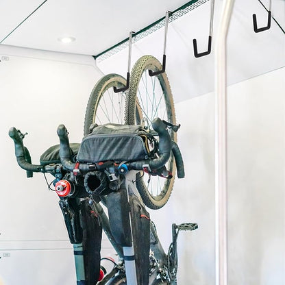 Rafter Hanger Hook, Large S Hooks for Hanging, Ladder Hanger, Bike Hooks, Garage Storage Organizer, Black 8PC