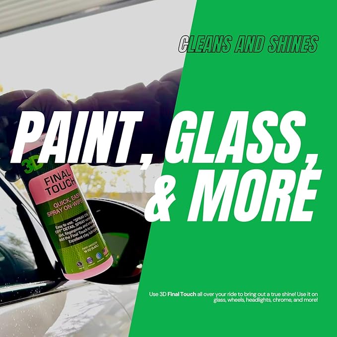 3D Final Touch Quick Detail Spray - Easy Spray On, Wipe Off Showroom Shine 16oz.