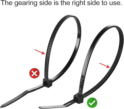 200pcs 3/4" 3M Back-Glue Self Adhesive Black Strong Cable Zip Tie Mounts with 8" Ties, Screws, UV Protection Outdoor Sticky Wire Fasteners Cable Clips Management Anchors Organizer Holders Squares