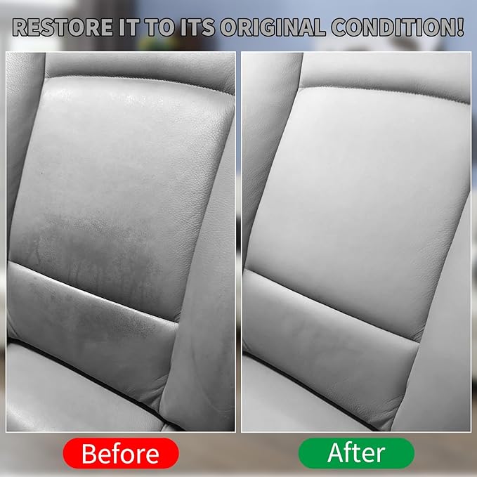 Gray Leather Recoloring Balm with 100ml Mink Oil,Leather Couch Scratch Remover,Leather Repair kit for Vinyl Furniture and Car Interior,Leather Dye Paint,Mink Oil for Leather