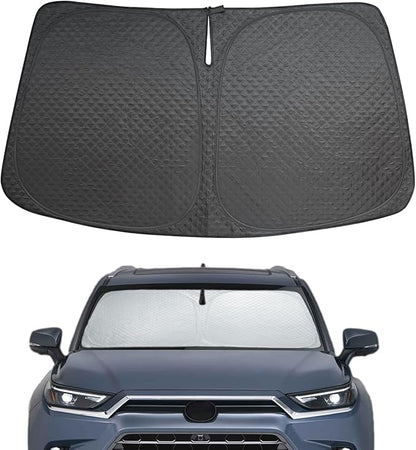 Car Windshield Sun Shade 5 Layers Thick for 2020-2024 2025 Toyota Highlander SUV (L LE XLE Limited Platinum) - Front Window Sunshade Sun Visor Accessories - Protector Vehicle Reflect UV Sun and Heat