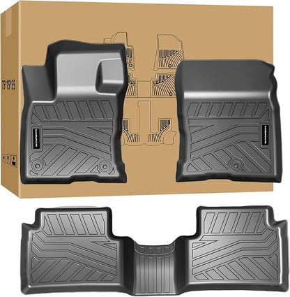 Floor Mats & Trunk Mat for 2021-2024 2025 Ford Bronco Sport Only Fit Sport Version(Non Hybrid) TPE All Weather Protection 2 Rows Car Floor Liners