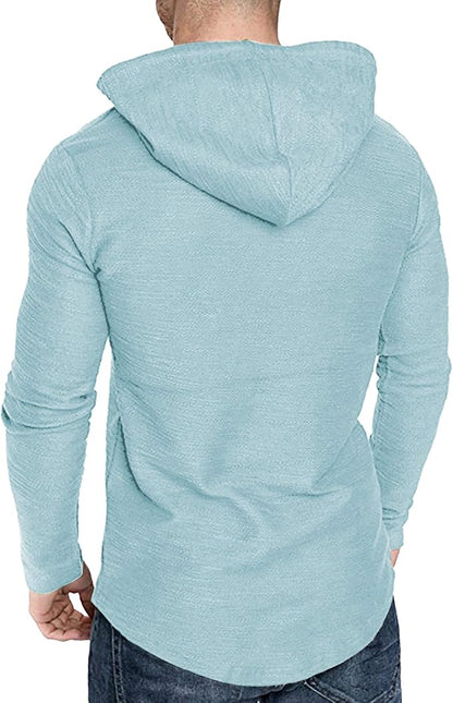 Lexiart Mens Fashion Athletic Hoodies Sport Sweatshirt Solid Color Fleece Pullover