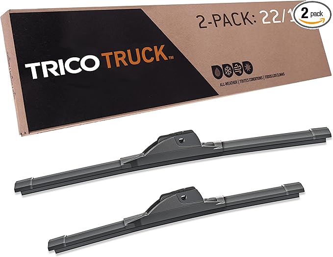 TRICO Solutions™ Truck 22 Inch & 18 Inch Pack of 2 High Performance Automotive Replacement Windshield Wiper Blade for Select Chevrolet, GMC, and Infiniti Models (58-22180)