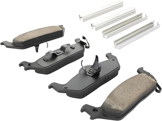 Premium Ceramic Rear Brake Pads (1001-1012C) Compatible with Ford F-150 2004-2011, Ford F-250 2005-2009, Ford Lobo 2003-2010, Lincoln Mark LT 2006-2014