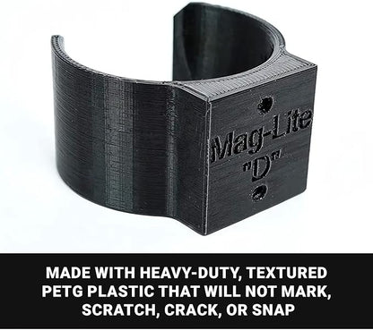 Spartan Mounts Heavy-Duty Flashlight Mount Compatible with MagLite D-Size | Wall or Surface Mounting Kit | Closet Safe Room Emergency Blackout Power Outage Garage Workshop Basement | Made in USA