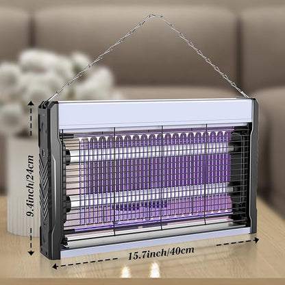 PALONE Electric Bug Zapper 3200V Mosquito Zapper Killer Indoor Insect Killer with Hanging Chain Mosquito Trap with Removable Collection Tray USB Electric Bug Zapper Outdoor for Home Office (16 in)