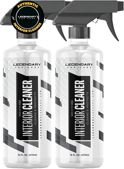 Legendary Interior Cleaner 16oz (2Pack) - All Purpose Interior Detailer & Carpet Cleaner for Cars - Safe on Leather, Plastic, Vinyl, Upholstery & Dashboard - UV Protectant - Tough on Stains & Dirt
