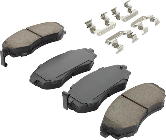 Premium Ceramic Front Brake Pads (1001-0700C) Compatible with 1989-2006 Hyundai/Kia/Nissan (240SX/Elantra/Optima/Sentra/Sonata/Stanza/Tiburon)