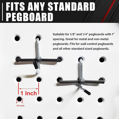 C&T 278 Piece Pegboard Hooks Assortment Kit, Pegboard Accessories Organizer Set with Bins, 1/8 and 1/4 in pegboard Hooks, for Hanging Tools, Organizing Various Tools,Garage Pegboard Wall Organization